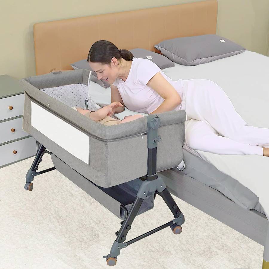 Kithi Group Bedside Baby Sleeper Crib - Portable Baby Crib