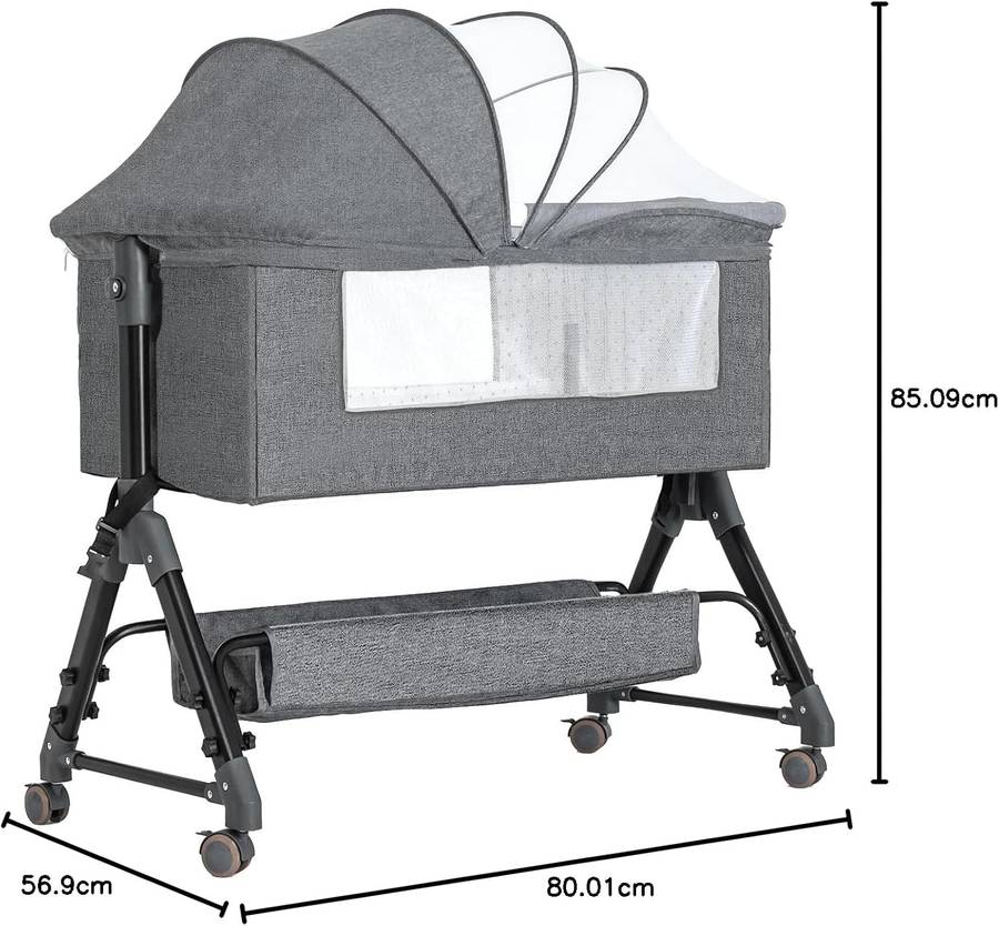 Kithi Group Bedside Baby Sleeper Crib - Portable Baby Crib
