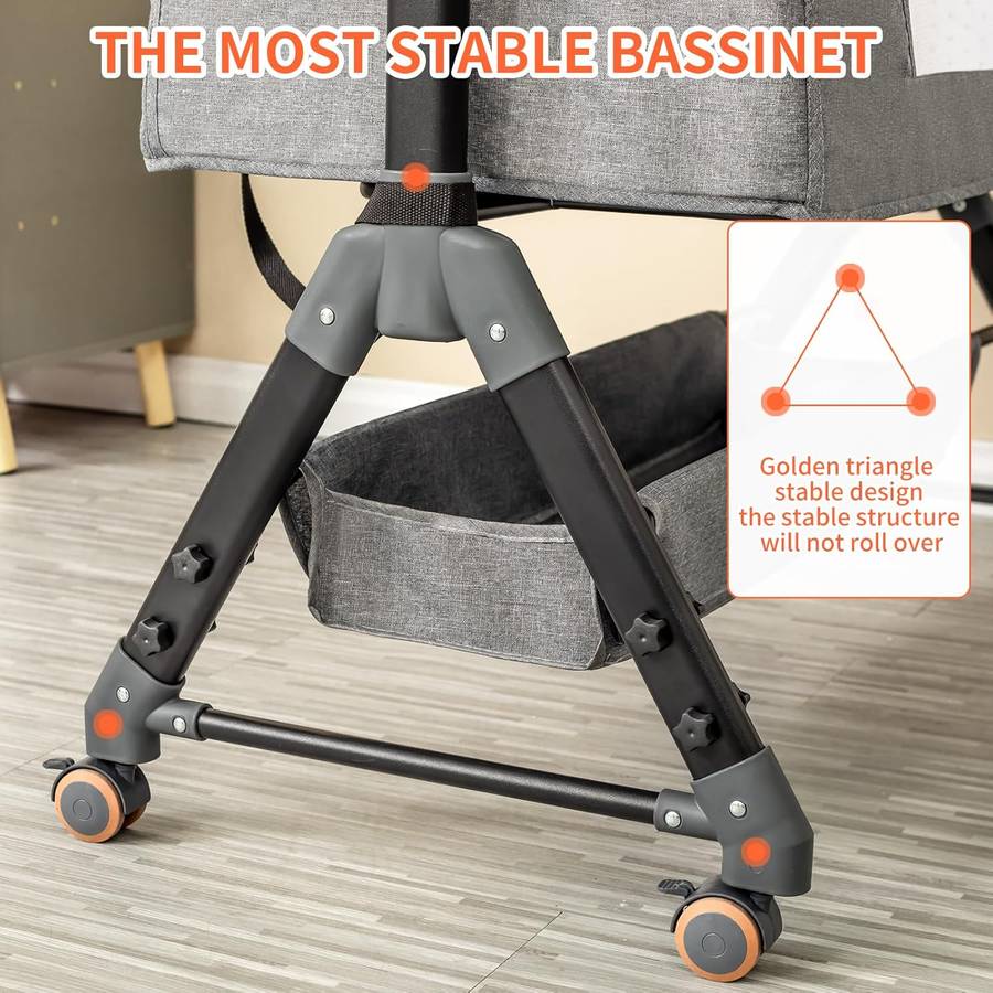 Kithi Group Bedside Baby Sleeper Crib - Portable Baby Crib