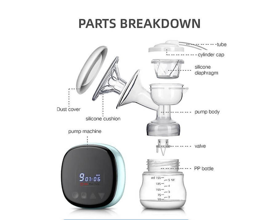 Automatic Rechargeable Double Electric Breast Pump- Blue
