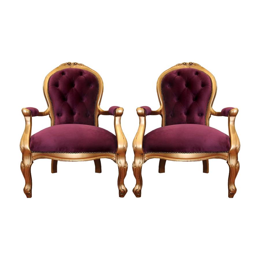 Purple Victorian Armchairs
