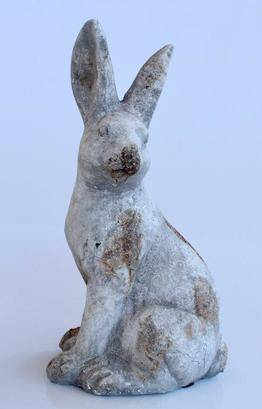 Sitting Cement Bunny