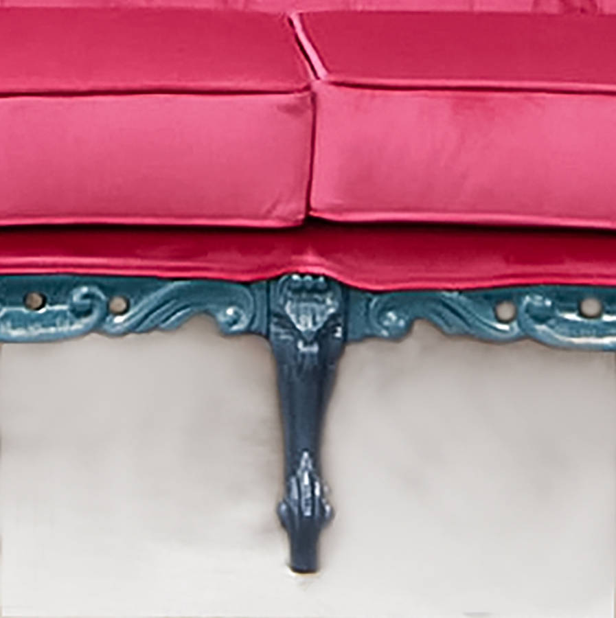 Victorian carved 2 Seater in Pink Velvet