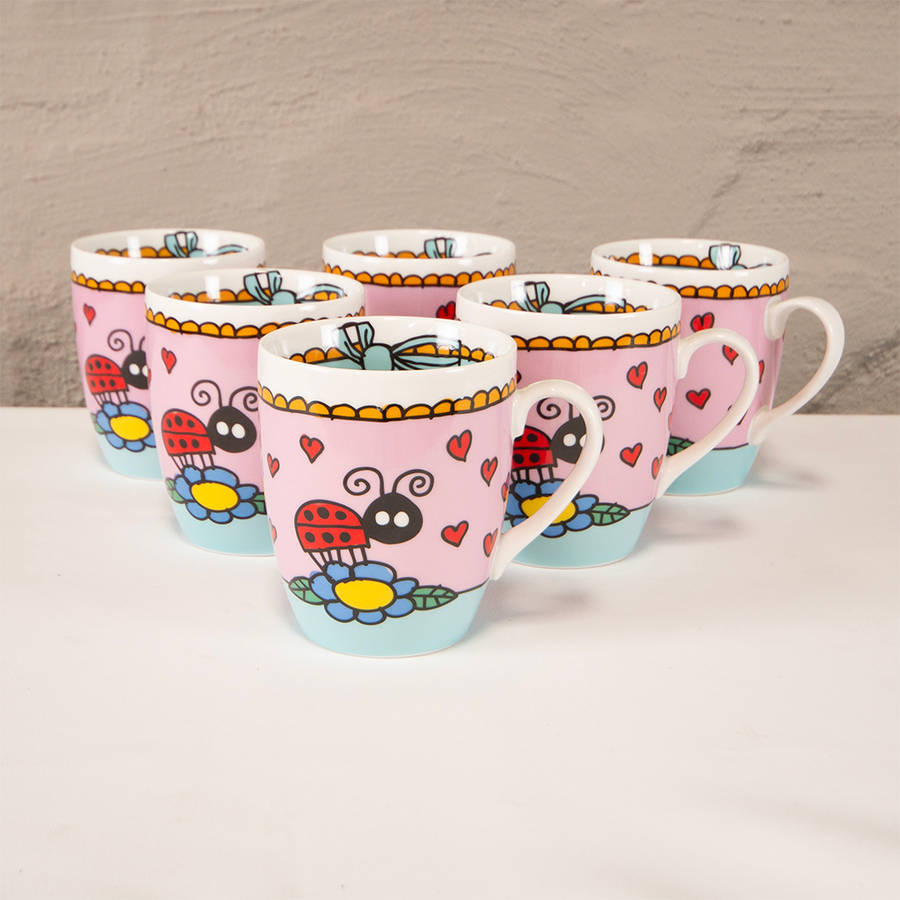 Coffee Mugs Ladybirds