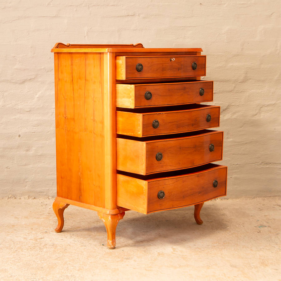 Yew Wood Chest of Drawers