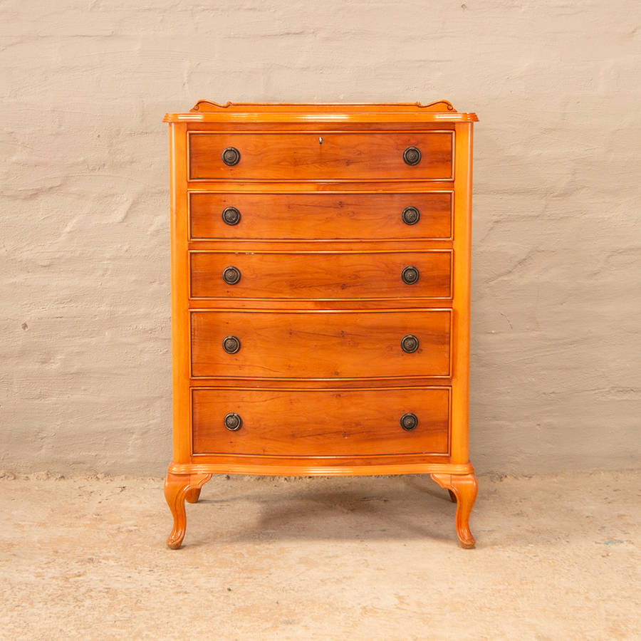 Yew Wood Chest of Drawers
