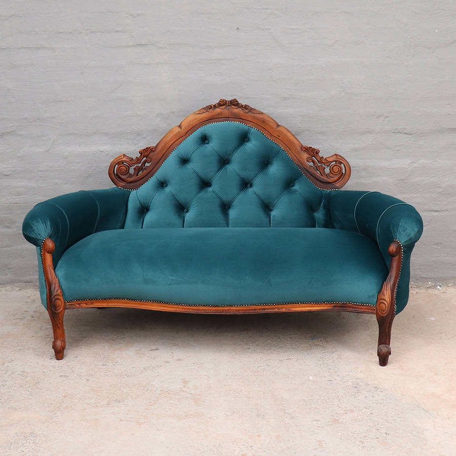Victorian Carved Settee