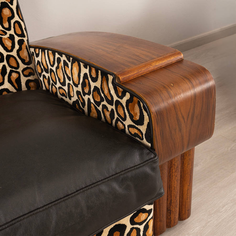 Art Deco Walnut Sofa