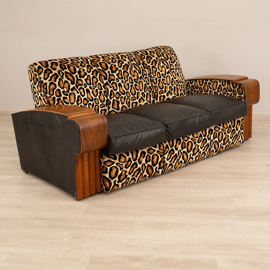 Art Deco Walnut Sofa