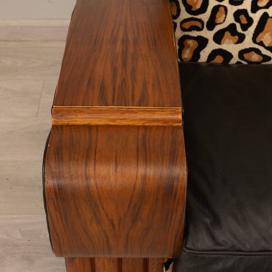 Art Deco Walnut Sofa