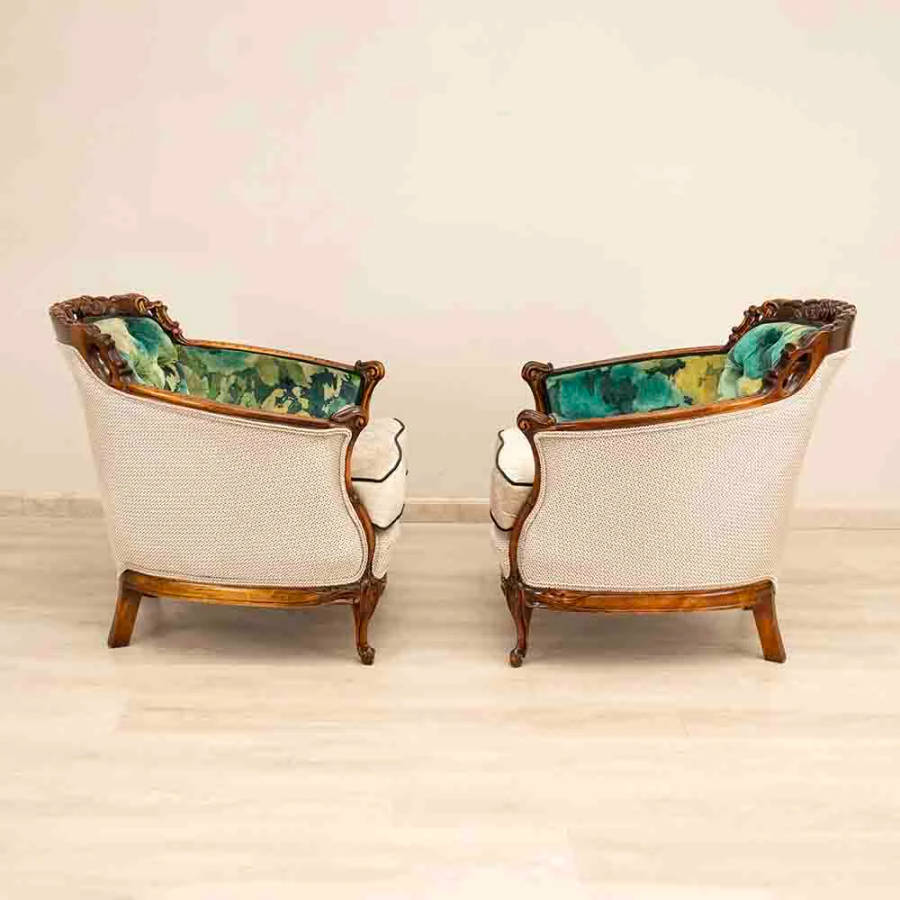 Italian Carved Arm Chairs