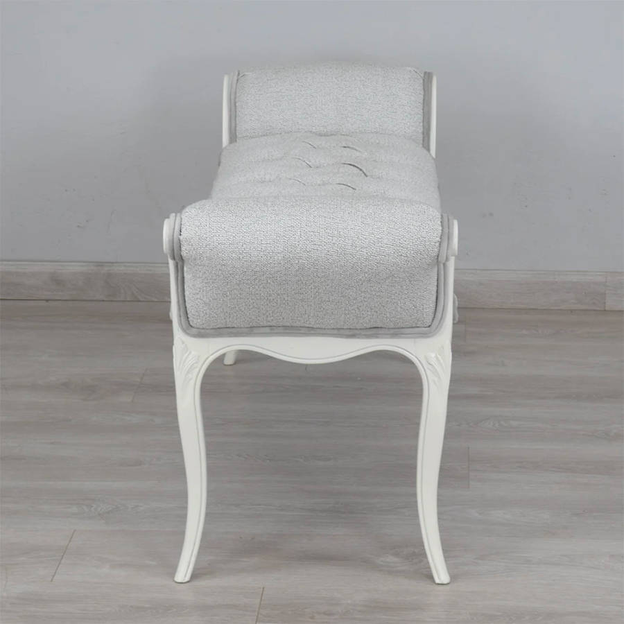 Elegant Grey Bench Stool