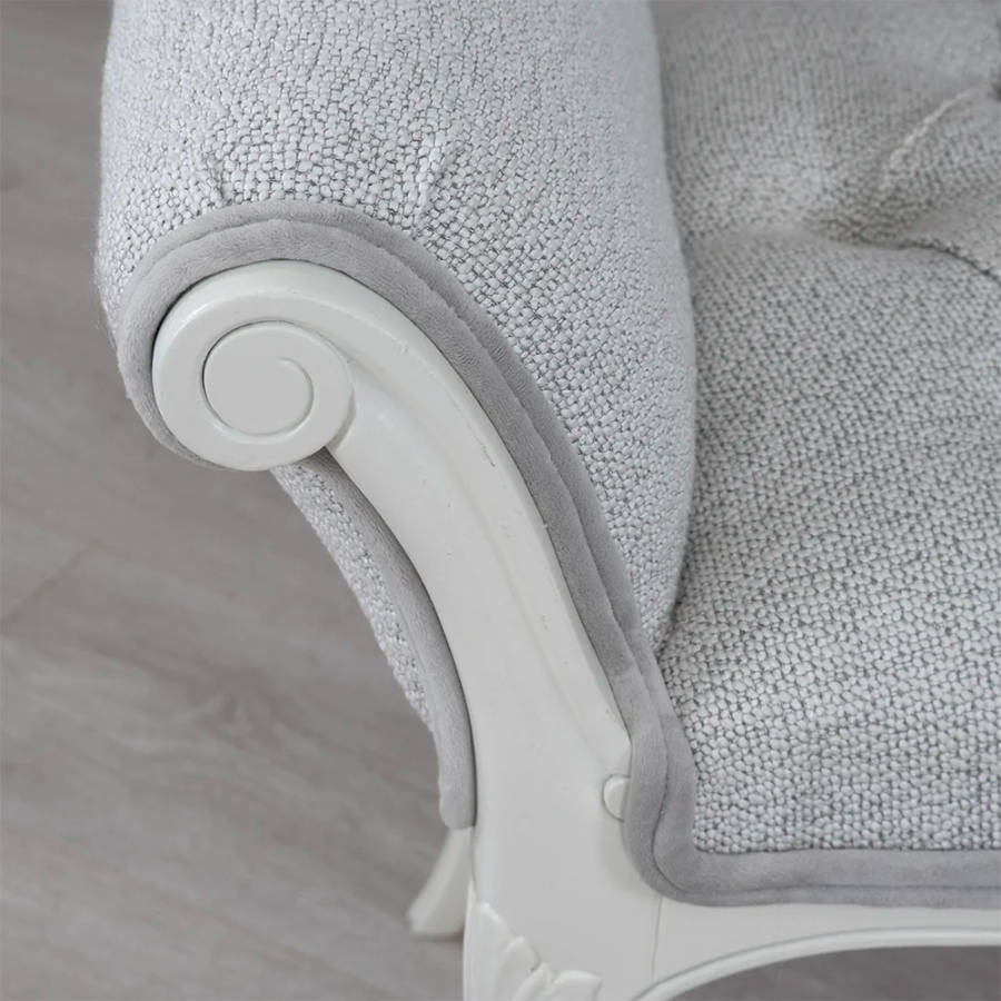 Elegant Grey Bench Stool