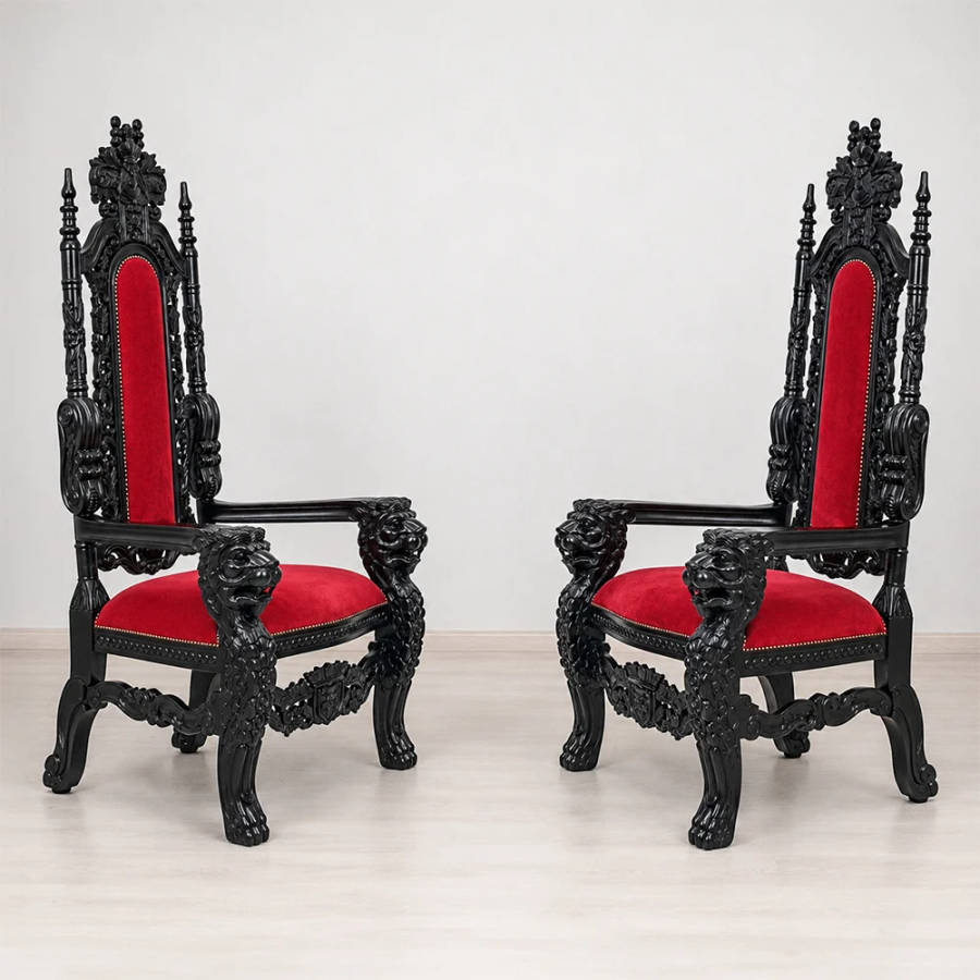 Lion Head Throne Chairs