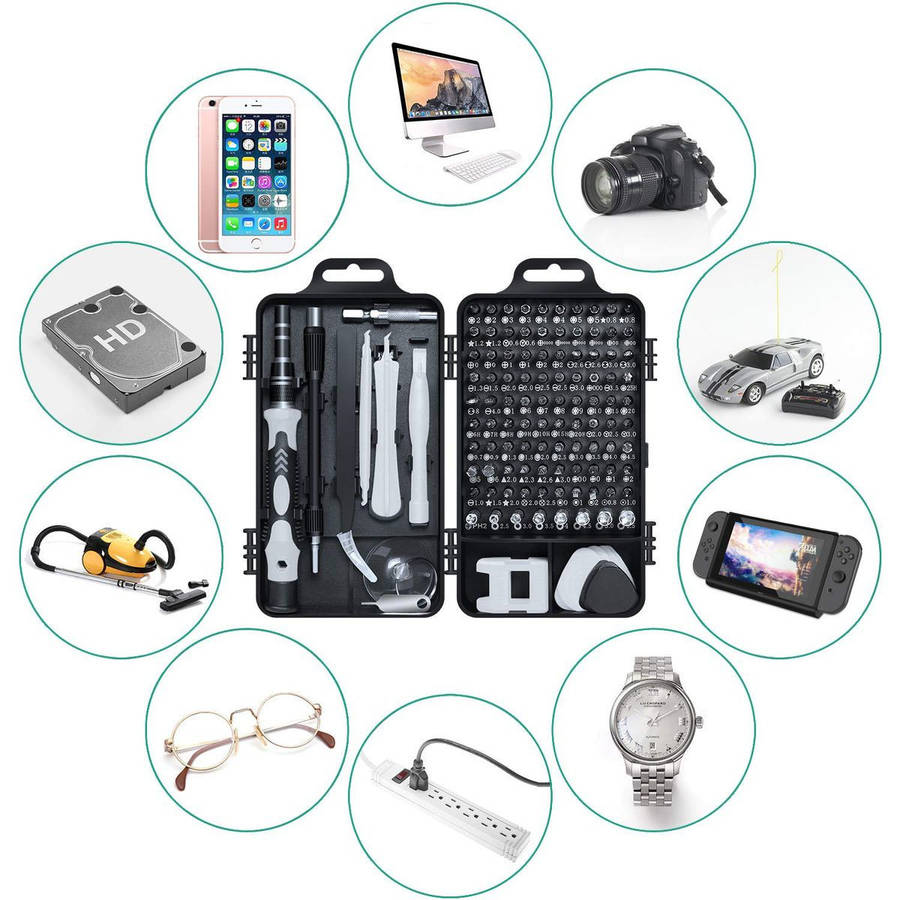 115-in-1 Ultimate Magnetic Precision Screwdriver Bits & Mini Tool Kit Set