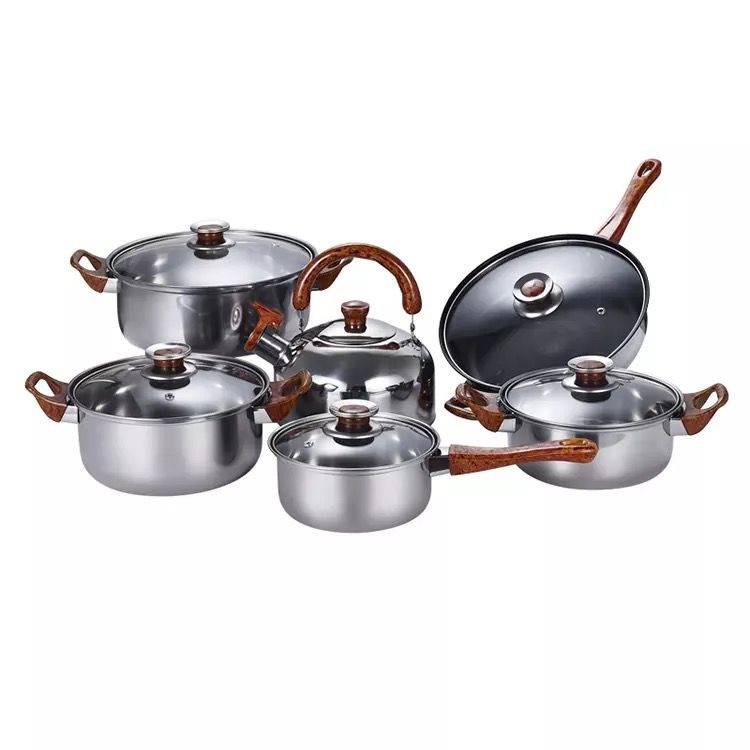 12 Piece Non Stick Cooking Utensil Pots Sets (Box Damage)