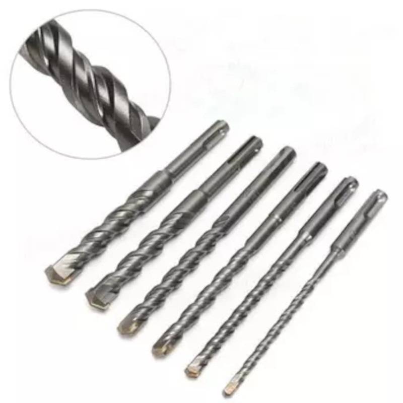 13pcs Masonry Concrete SDS impact drill bits and Chisel In plastic box