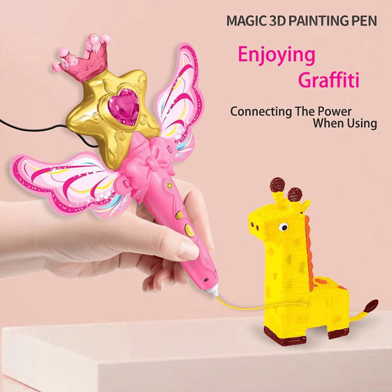 Kids 3D Printing Pen - Pink Flying Star