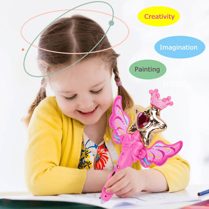 Kids 3D Printing Pen - Pink Flying Star
