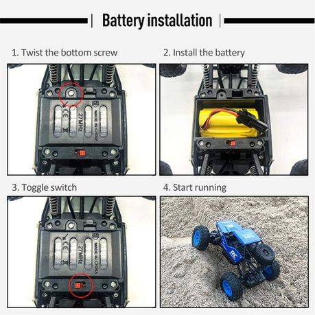4WD RC Rock Crawler Car Rechargeable Monster Toy Off Road Car
