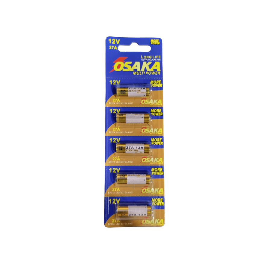 27A 12v Alkaline Battery - Pack of 5 - Battery For Gate Remote A27