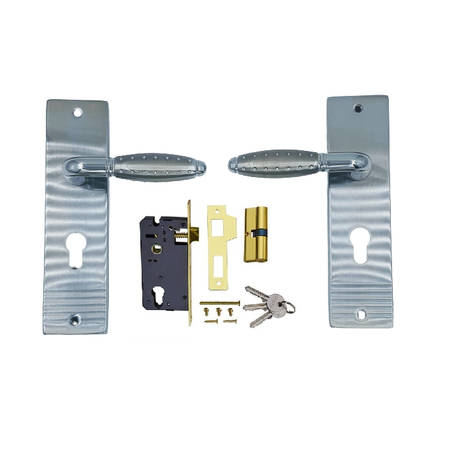 Cylinder Door Lock Set with Modern Round Handles