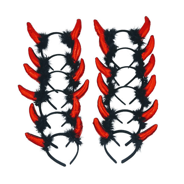 Red Devil Horns Pack of 12