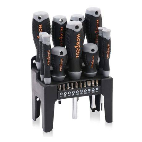 21-Piece Magnetic Screwdriver Set with Bits and Stand