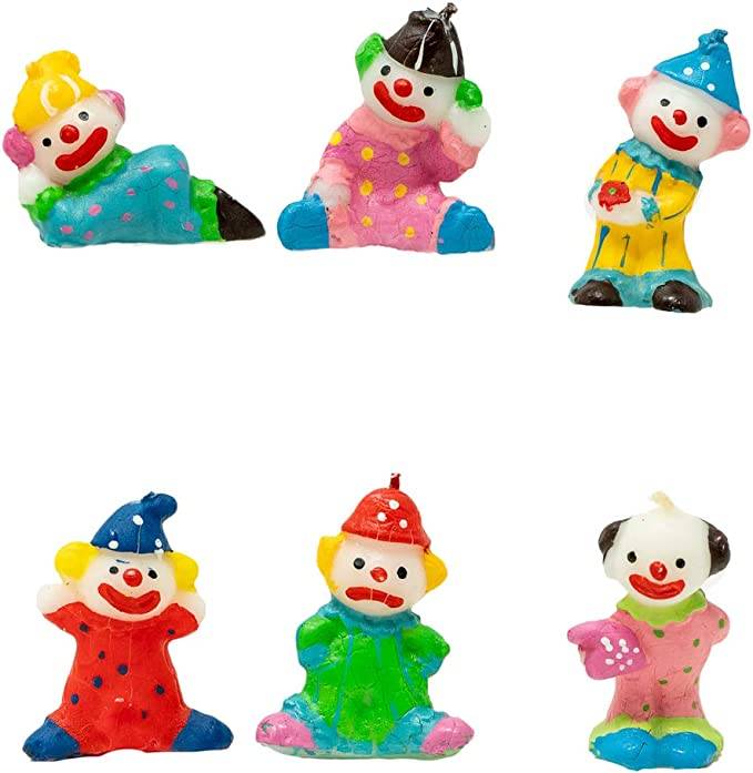 Clown Birthday Candles Pack Of 18 Candles