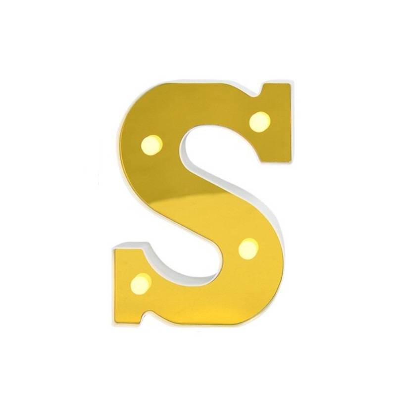 LED Letter Lights Gold 22cm