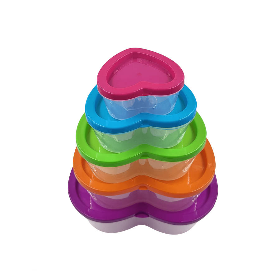 5 Piece Storage Containers Hart Shape