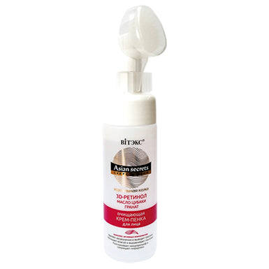 ASIAN SECRETS, IDEAL FACIAL CLEANSING CREAM-FOAM with Brush, 175ml