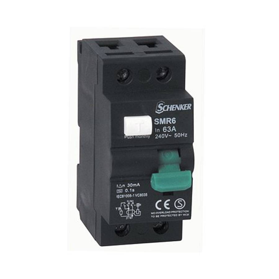 SCHENKER SMR6-263 2 POLE 63AMP EARTH LEAKAGE