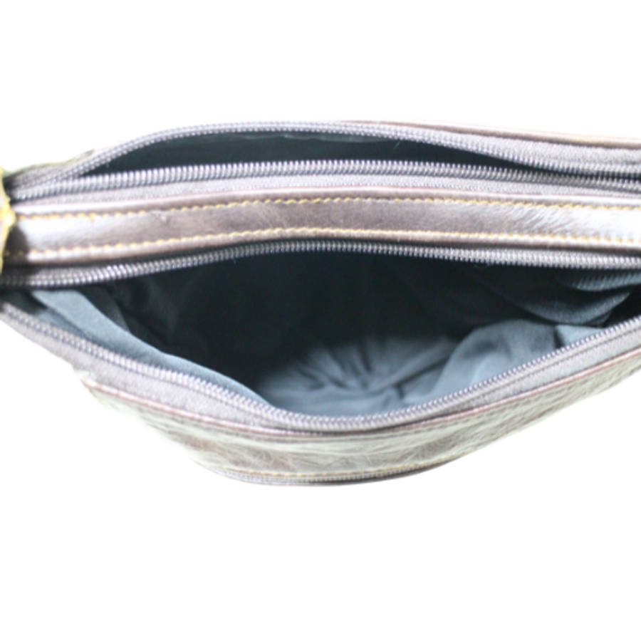 Buffalo & Cows Leather Sling Bag (White wash)