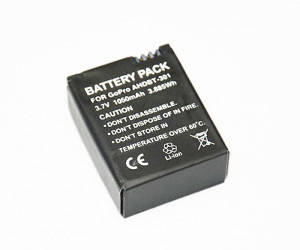 Actionmounts Battery for GoPro Hero 3+/3, 1050mAh