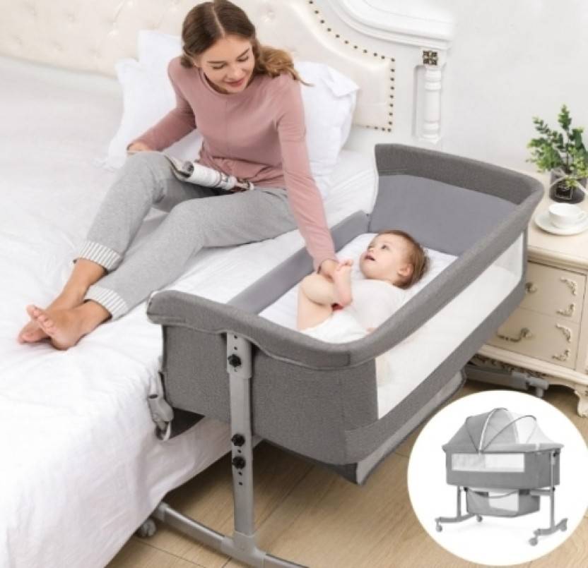 3 in 1 Baby Bassinets with Large Curvature Cradle Bassinet