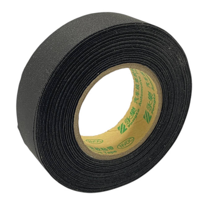 AUTOMOTIVE PET CLOTH ADHESIVE TAPE 125-DEG 19mmx20M BLACK E810TDS