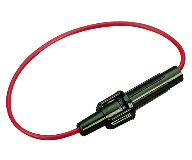 5x20mm IN-LINE FUSE HOLDER BLACK BAYONET TYPE 520-R3-48