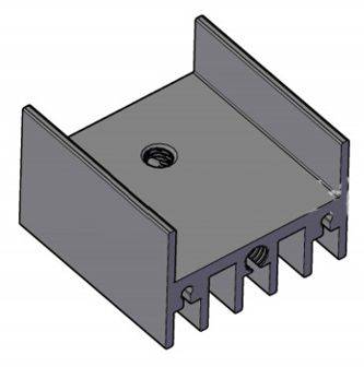 HEATSINK TO218 / TO220 23x16x25 BLACK 6063-...-BK