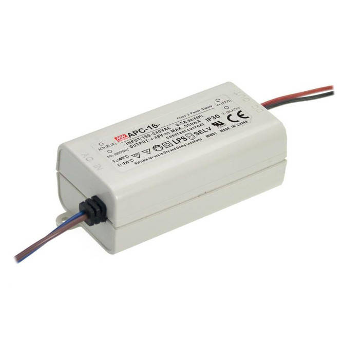 POWER SUPPLY ENCL. LED DRIVER I=220 O=9-24V 0.7A 16W APC-16-700