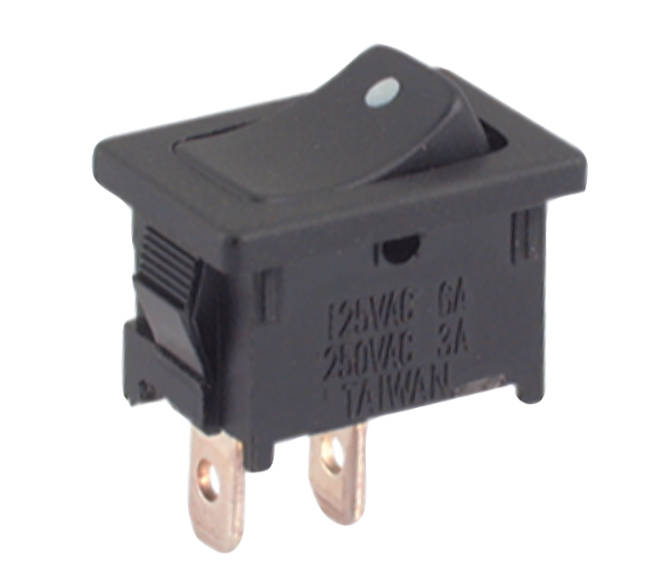 MINI ROCKER SWITCH SPST 3A CO=13x19mm  B100G *A*