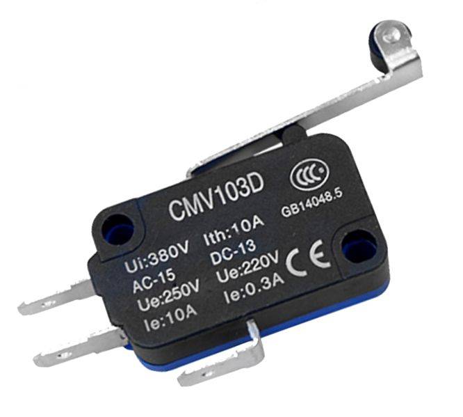 MINI MICRO LIMIT SWITCH 10A LEVER/ROLL 23mm LONG  CMV103D *A*