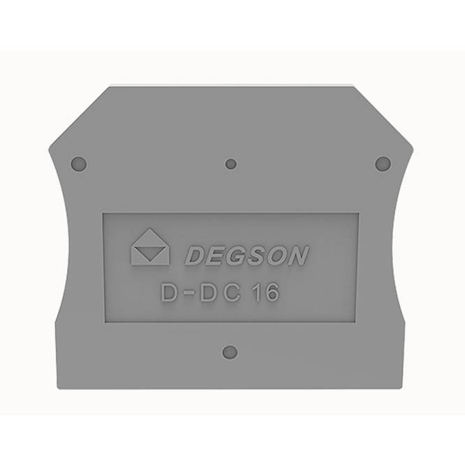 END PLATE / COVER GREY FOR DIN RAIL TERMINAL BLOCK D-DC16-01P-11-00A(H)