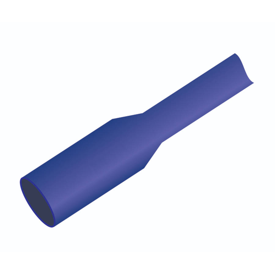 PVC HEATSHRINK SLEEVING D=19mm BLUE FLAT=31 L=1m 190501-1M
