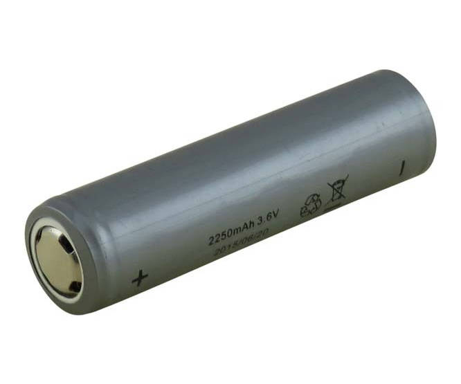 RECHARGEABLE LI-ION BATTERY 3V6 2,500mAHr 65x18 INR18650-25HW