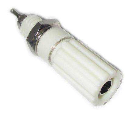 SOCKET BANANA 4mm WHITE CAPTIVE K201-WT