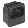 IEC PLUG & FUSE HOLDER PRESS FIT - NO FUSE   K24132