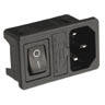 PLUG IEC+FUSE+SWITCH 1mm PANEL  K24133-1.0mm