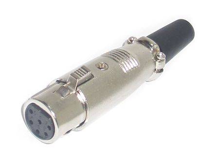 SOCKET IN LINE 6-WAY XLR M5909F