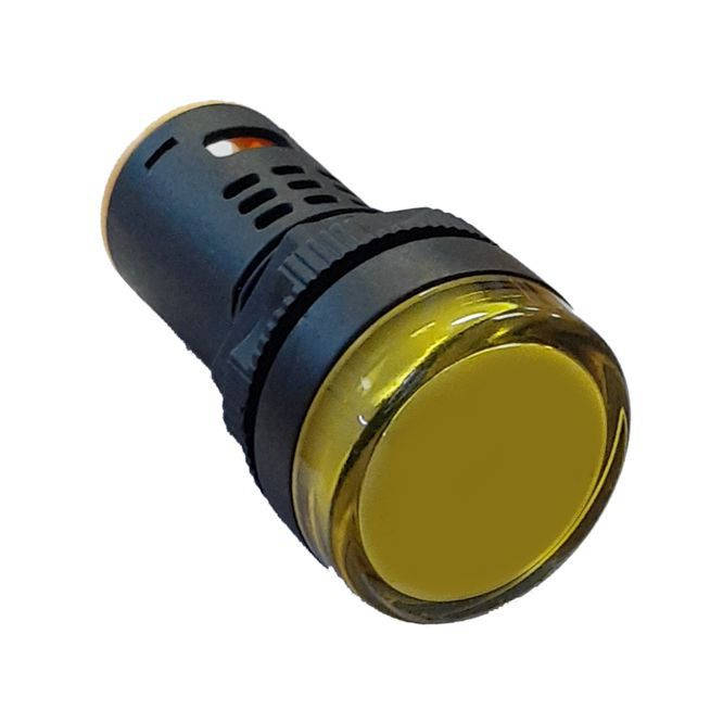 PILOT LIGHT HIGH YELLOW LED 22MM 110V/127V AC/DC PL-AD16-22-127V-Y